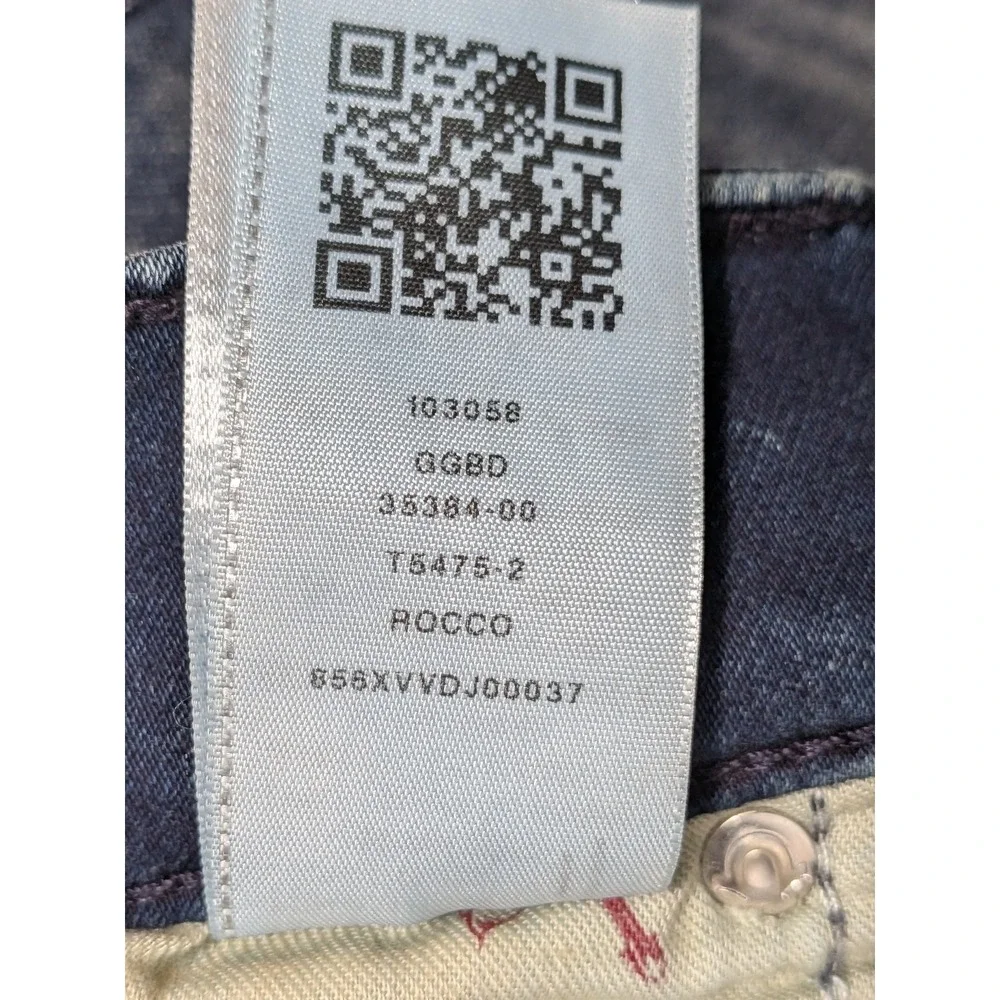 True Religion Mens Jeans Rocco Blue 33x34 Relaxed Skinny Denim Stretch Pockets